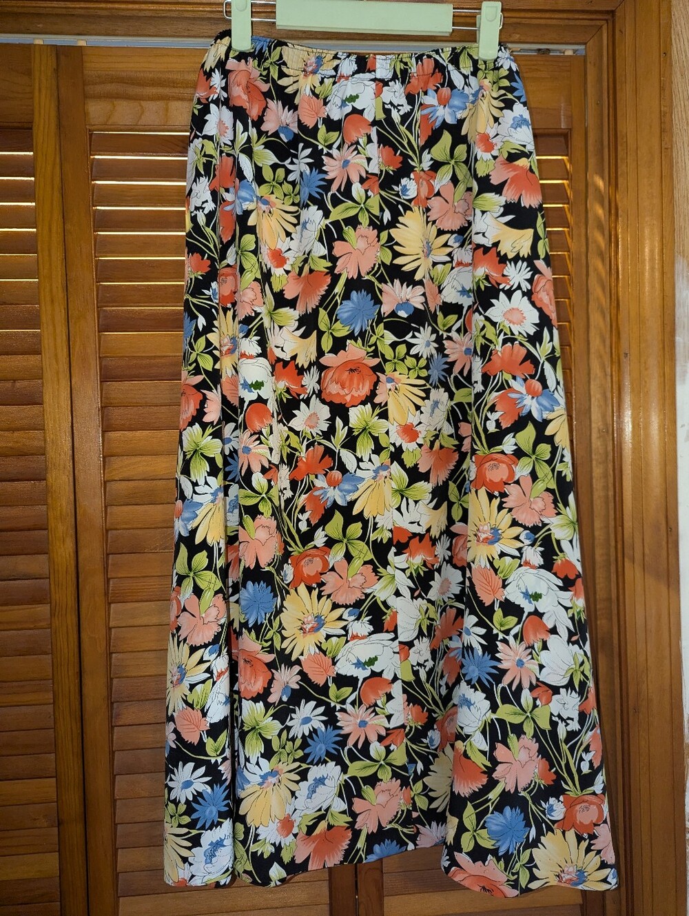 Vintage Floral Midi Skirt Xl